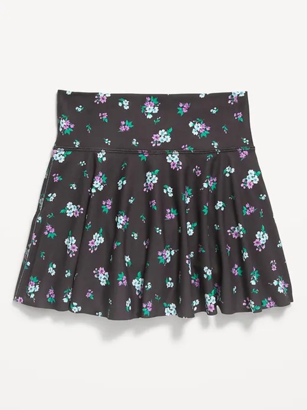 NEW‎ Girls Plus Old Navy Black Floral High-Waisted PowerSoft Skort 10-12 - NWT